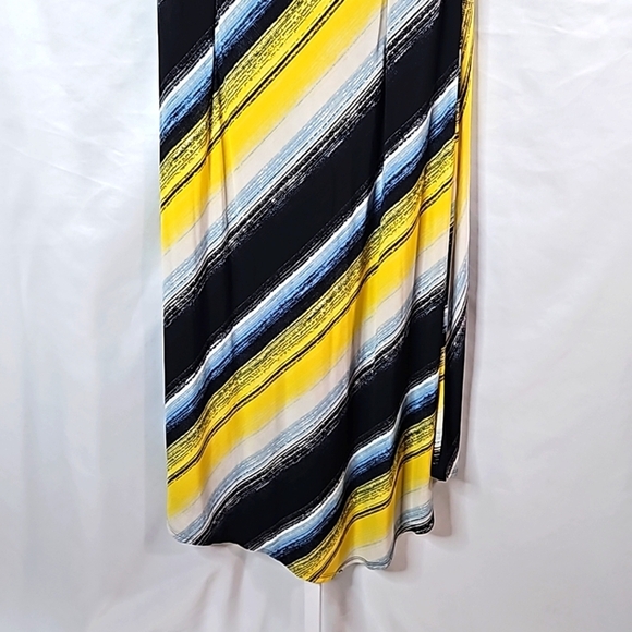Yellow, Blue & White Striped Dress Sz XL - Picture 6 of 8